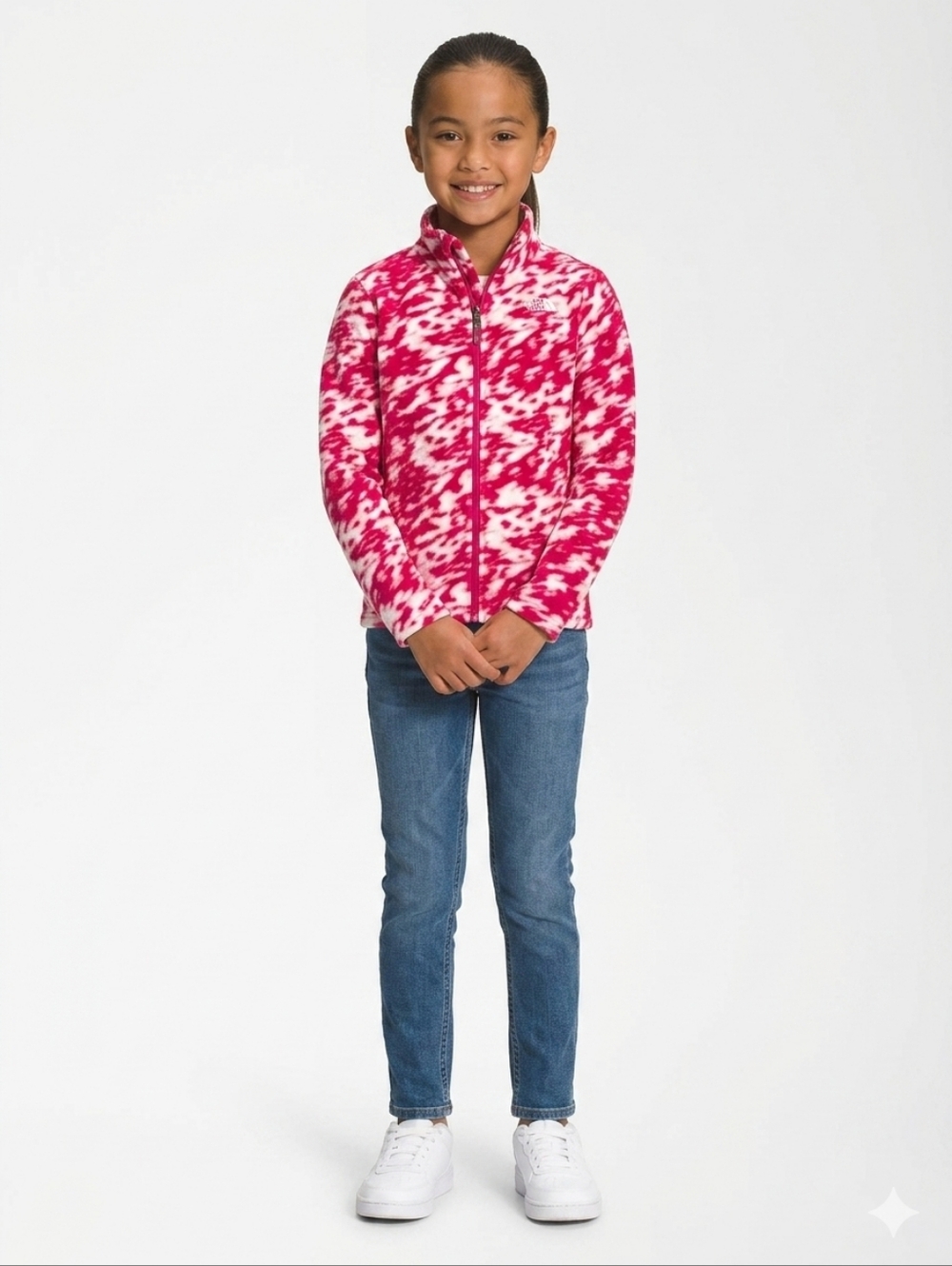 Girls The North Face osilita full zip jacket pink outdoors Cozy Ski XL Kidscore